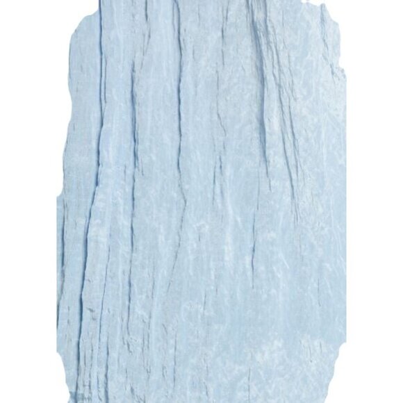 Vince Women's Blouse Double V-Neck Crinkle Cerulean Blue Long Sleeve 2X NEW - Picture 4 of 7